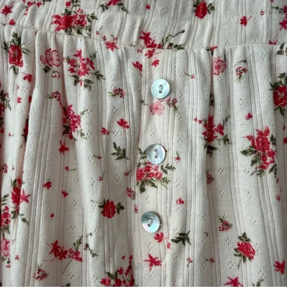 Joie Pajama Set Cropped Top 100% Organic Cotton - Picture 9 of 15